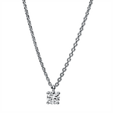Collier 18 kt WG, 1 Brill. 0,20 ct, TW-si