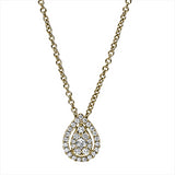 Collier 18 kt GG, mit ZÖ 40 cm, 1 Princ. 0,07 ct, TW-si, 30 Brill. 0,16 ct, TW-si