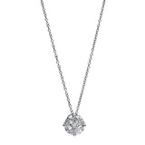 Collier 18 kt WG, 1 Princ. 0,23 ct, TW-si, 4 Nav. 0,53 ct, TW-si