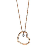 Collier 14 kt RG, 1 Brill. 0,15 ct, TW-si