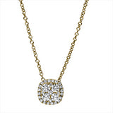Collier 14 kt GG, mit ZÖ 40 cm, 29 Brill. 0,42 ct, TW-si