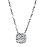 Collier 18 kt WG, mit ZÖ 40 cm, 4 Brill. 0,43 ct, TW-si, 25 Brill. 0,26 ct, TW-si