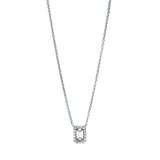 Collier 18 kt WG, 1 Bag. 0,06 ct, TW-si, 16 Brill. 0,06 ct, TW-si