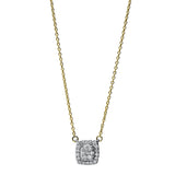 Collier 18 kt GG+WG, 25 Brill. 0,16 ct, TW-si