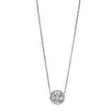 Collier 18 kt WG, mit ZÖ 38cm,40.4 cm, 1 Princ. 0,09 ct, TW-si, 4 Nav. 0,38 ct, TW-si, 22 Brill. 0,14 ct, TW-si