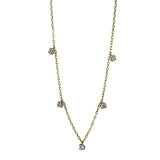 Collier 18 kt GG, 5 Brill. 0,37 ct, TW-si