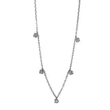 Collier 18 kt WG, 5 Brill. 0,38 ct, TW-si