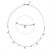 Collier 18 kt WG, 11 Brill. 0,18 ct, W-si