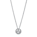 Collier 18 kt WG, 1 Brill. 0,25 ct, TW-si, 18 Brill. 0,34 ct, TW-si