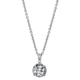 Collier 18 kt WG, mit Öse, 1 Brill. 0,31 ct, TW-si, 12 Brill. 0,39 ct, TW-si