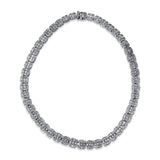 Collier 18 kt WG, 240 Bag. 39,14 ct, W-vsi/si, 581 Brill. 9,21 ct, W-vsi/si