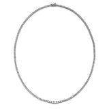 Collier 14 kt WG, 1 Brill. 0,17 ct, TW-si, 194 Brill. 6,17 ct, TW-si