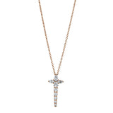 Collier 18 kt RG, 9 Fant-Schl. 0,81 ct, TW-vsi/si