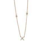 Collier 18 kt RG, 4 Nav. 0,22 ct, F-si, 4 Brill. 0,08 ct, TW-si
