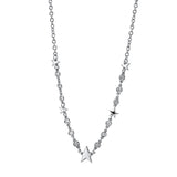Collier 18 kt WG, 12 Brill. 0,25 ct, TW-vsi/si