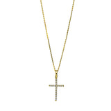 Collier 18 kt GG, mit Öse, 17 Brill. 0,08 ct, TW-si