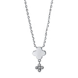 Collier 18 kt WG, mit ZÖ 40,6 cm, 5 Brill. 0,07 ct, TW-pi