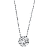Collier 18 kt WG, 9 Brill. 0,61 ct, TW-si