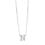 Collier 18 kt WG, mit ZÖ 38 cm & 40.6 cm, 25 Brill. 0,12 ct, TW-si