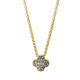 Collier 14 kt GG, 17 Brill. 0,10 ct, TW-si