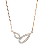 Collier 18 kt RG, 31 Brill. 0,22 ct, TW-vsi/si