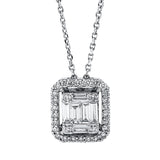 Collier 18 kt WG, 6 Bag. 0,25 ct, TW-si, 30 Brill. 0,26 ct, TW-si