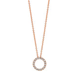 Collier 18 kt RG, 18 Brill. 0,12 ct, TW-si