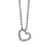 Collier 18 kt WG, 18 Brill. 0,04 ct, TW-si