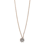 Collier 18 kt RG, 1 Brill. 0,09 ct, TW-si, 8 Brill. 0,17 ct, TW-si