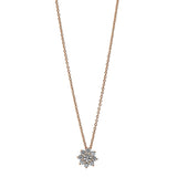 Collier 18 kt RG, 1 Brill. 0,10 ct, TW-si, 8 Brill. 0,20 ct, TW-si