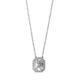 Collier 18 kt WG, 9 Fant-Schl. 0,74 ct, F-vsi, 26 Brill. 0,17 ct, F-vsi