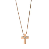 Collier 18 kt RG, 1 Brill. 0,02 ct, TW-si