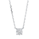 Collier 18 kt WG, 7 Brill. 0,09 ct, TW-si