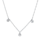 Collier 18 kt WG, mit ZÖ 38 cm + 40,6 cm, 3 Brill. 0,09 ct, TW-si