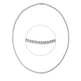 Collier 14 kt WG, 248 Brill. 6,59 ct, TW-si