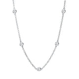 Collier 18 kt WG, 9 Brill. 0,59 ct, TW-si