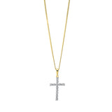 Collier 18 kt GG, Fassung rhodiniert, 12 Brill. 0,25 ct, TW-si