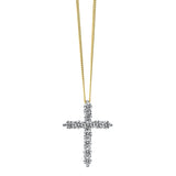 Collier 18 kt GG, Fassung rhodiniert, 11 Brill. 0,75 ct, TW-si