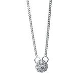 Collier 18 kt WG, 1 Brill. 0,08 ct, TW-si, 8 Brill. 0,06 ct, TW-si
