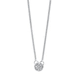 Collier 18 kt WG, 1 Brill. 0,10 ct, TW-si, 8 Brill. 0,10 ct, TW-si