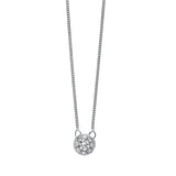 Collier 18 kt WG, 1 Brill. 0,20 ct, TW-si, 8 Brill. 0,20 ct, TW-si