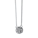 Collier 18 kt WG, 1 Brill. 0,33 ct, TW-si, 8 Brill. 0,42 ct, TW-si