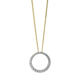 Collier 18 kt GG, 32 Brill. 0,25 ct, TW-si
