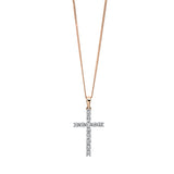 Collier 18 kt RG, 12 Brill. 0,50 ct, TW-si