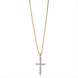 Collier 18 kt GG, Fassung rhodiniert, 12 Brill. 0,15 ct, TW-si
