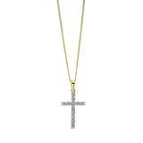 Collier 18 kt GG, Fassung rhodiniert, 12 Brill. 0,35 ct, TW-si