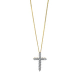Collier 18 kt GG, Fassung rhodiniert, 11 Brill. 0,50 ct, TW-si