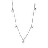 Collier 18 kt WG, 7 Brill. 0,71 ct, W-pi