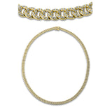 Collier 18 kt GG, 1364 Brill. 3,90 ct, TW-si