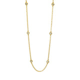 Collier 18 kt GG, mit ZÖ 50 cm, 10 Brill. 0,53 ct, TW-si